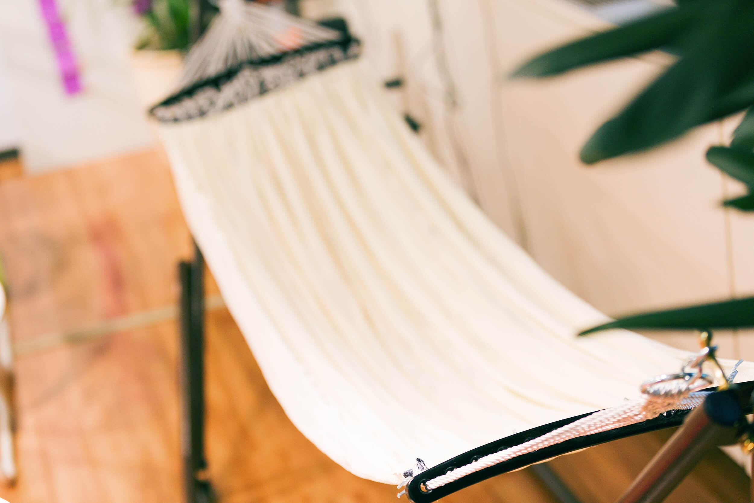 疲れた時はハンモックでひと休み